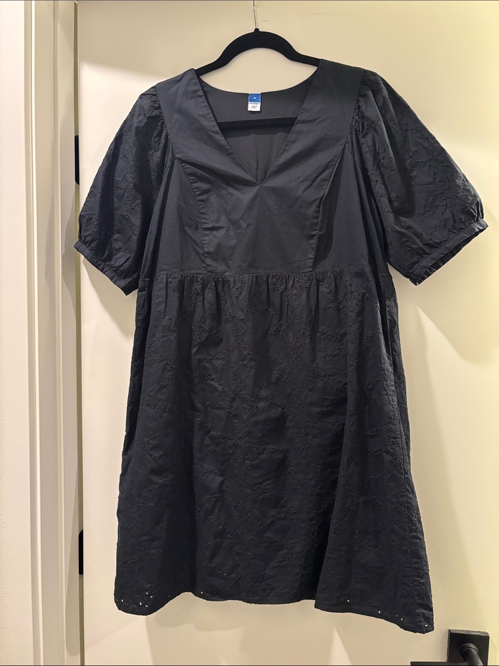 Old Navy Black Eyelet Mini Dress